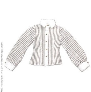 Pink Stripe Collar Separated Shirt (Brown Stripe), Azone, Accessories, 1/6, 4582119988265
